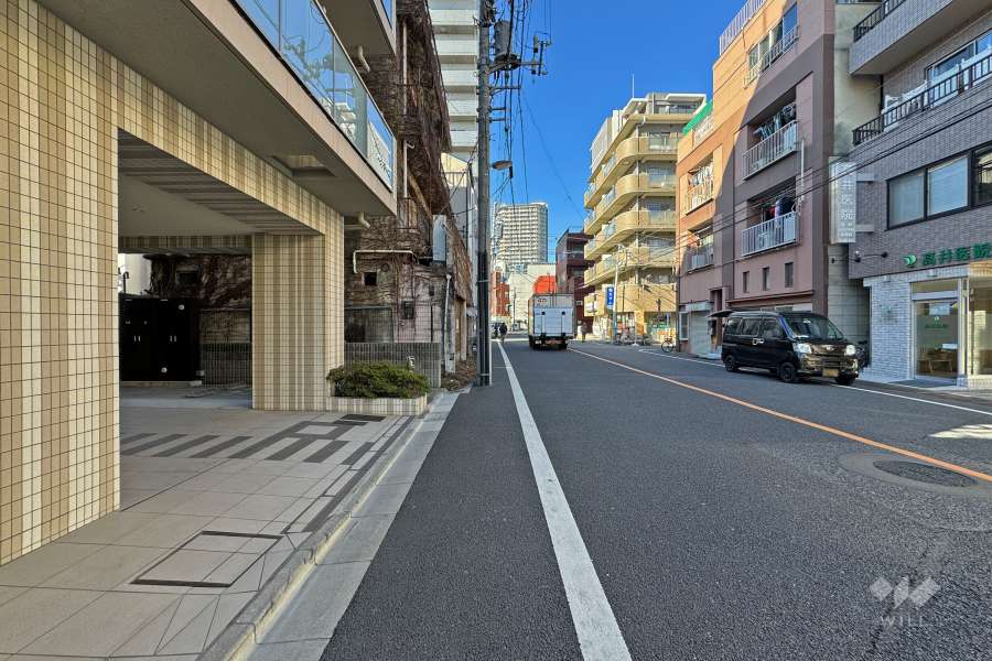 敷地北側の前面道路（東側から）