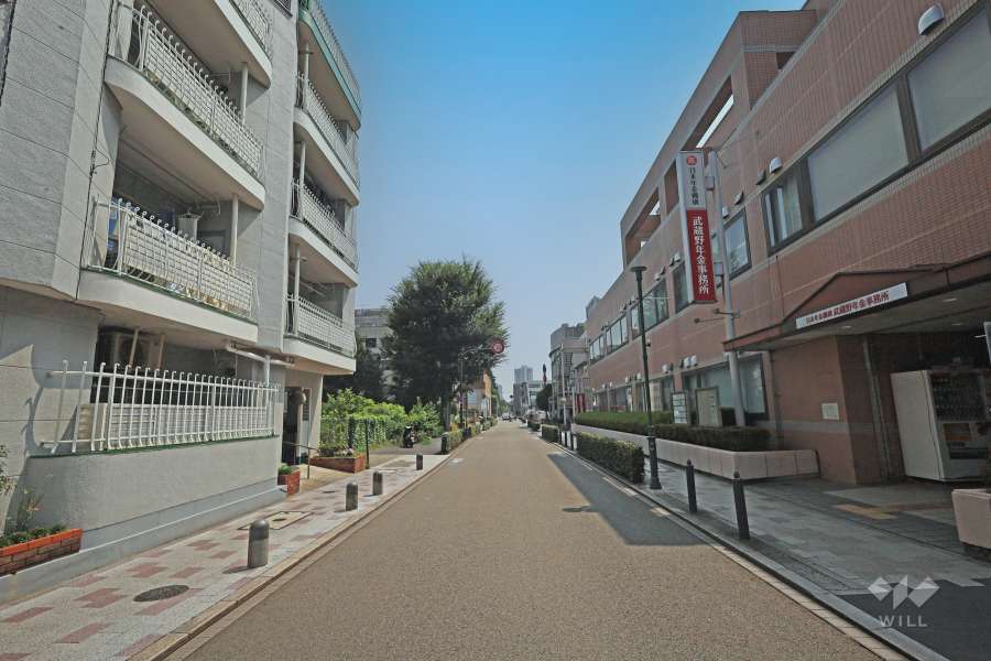 敷地北西側の前面道路　