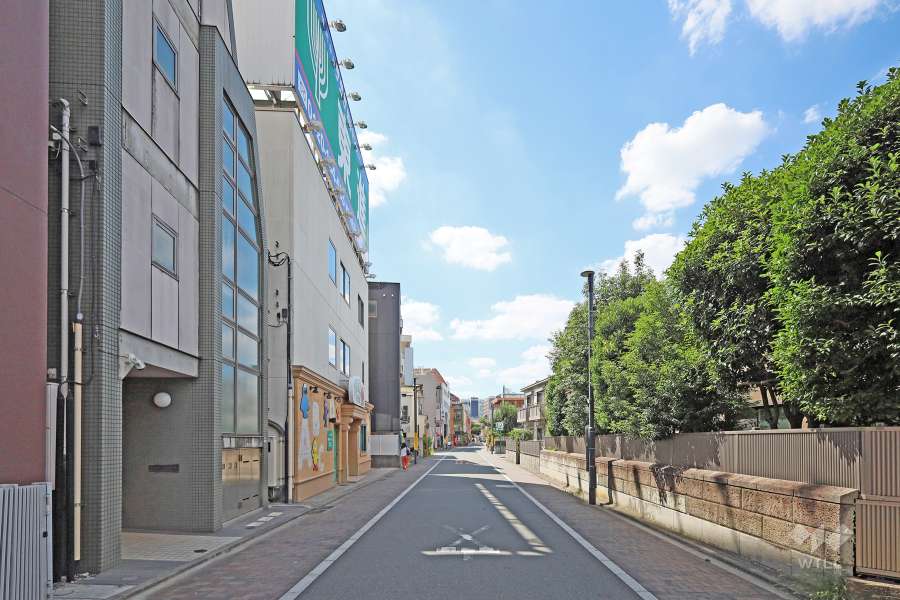 敷地北側の前面道路（東側から）