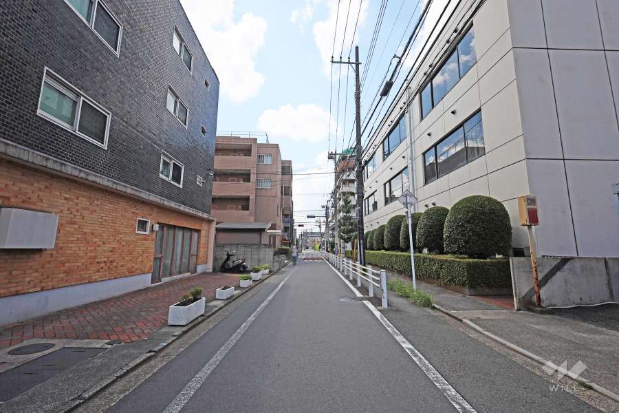 敷地北東側の前面道路　