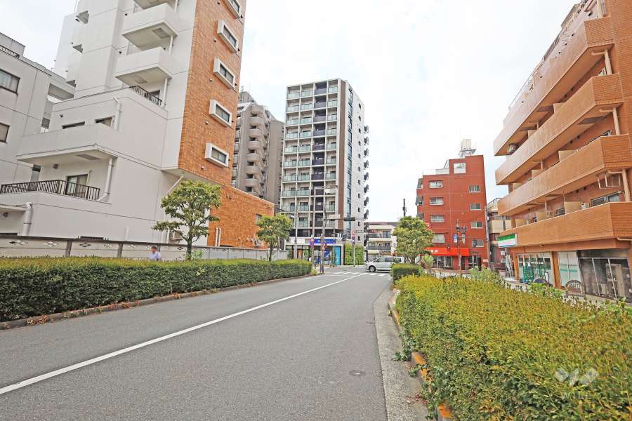 敷地北側の前面道路