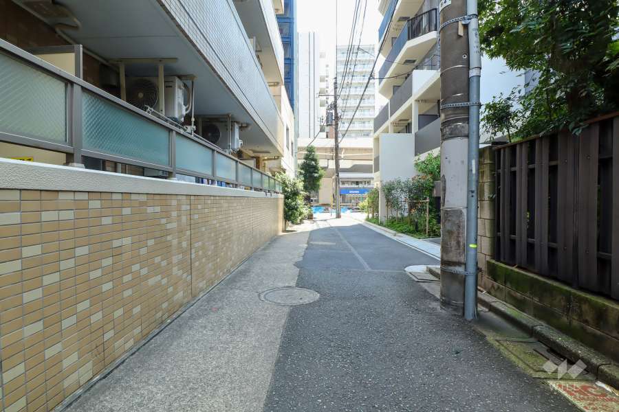 敷地東側の前面道路