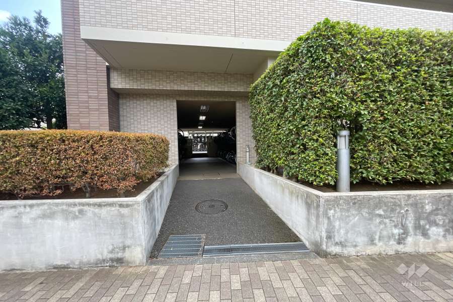 駐輪場の出入口