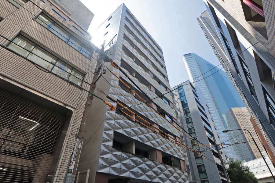 ピアース銀座レジデンスの外観（北側から）