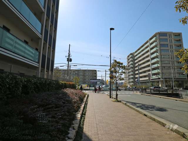 敷地西側前面道路（北側から）