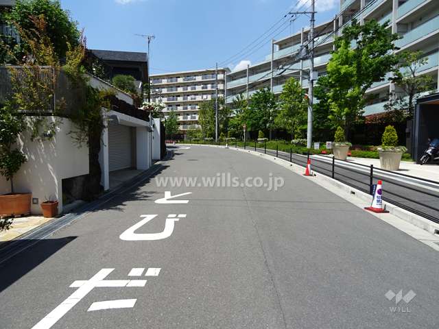 敷地西側の前面道路（南側から）