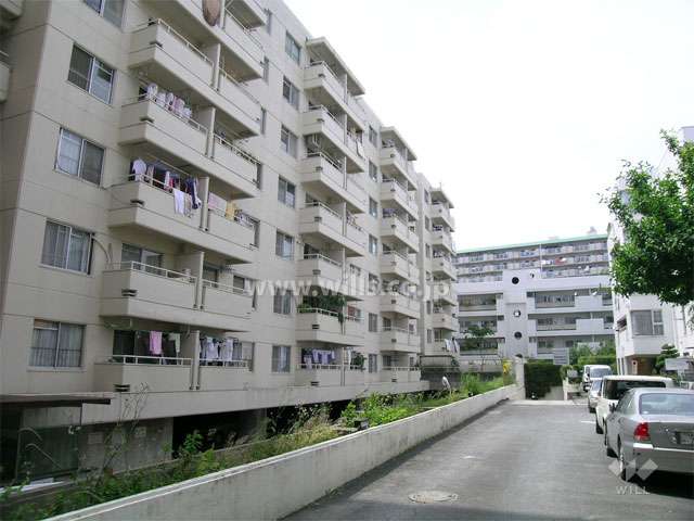 敷地西側の前面道路