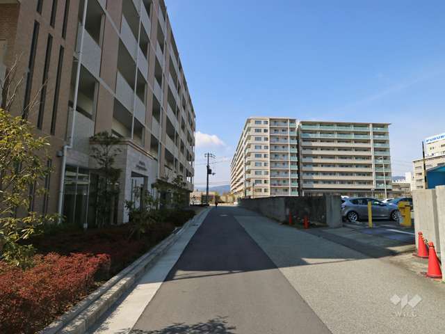 敷地北側の前面道路（東側から）