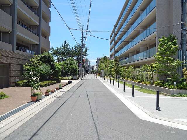 敷地東側の前面道路