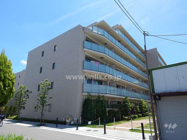 プレージアブラン東園田の外観（北西側から）