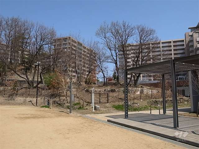 敷地の西側には里山の自然に触れられるドングリ山があります。