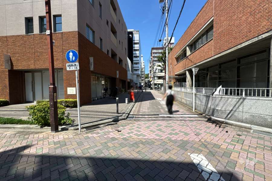 敷地北側の前面道路
