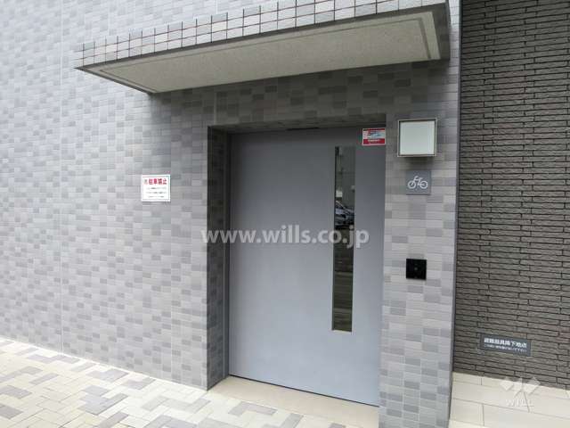 自転車置場の出入り口