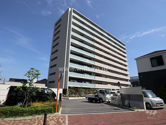 シャルマンフジスマート尼崎出屋敷駅前ステーショングリーンの外観（北西側から）