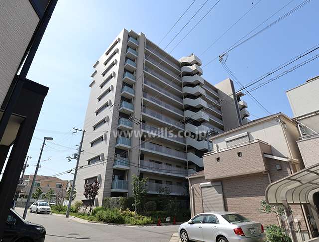 シャルマンフジスマート尼崎出屋敷駅前ステーショングリーンの外観（南東側から）