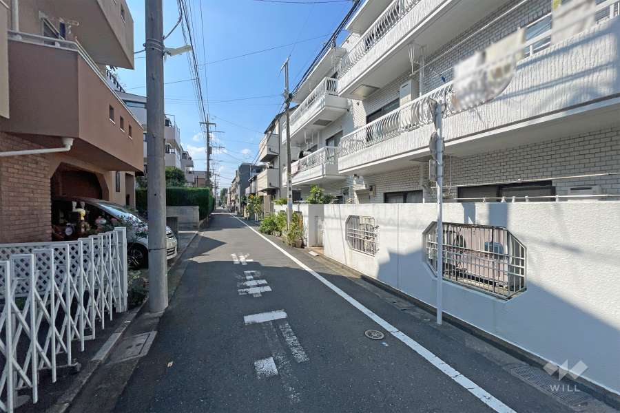 敷地南側の前面道路（東側から）