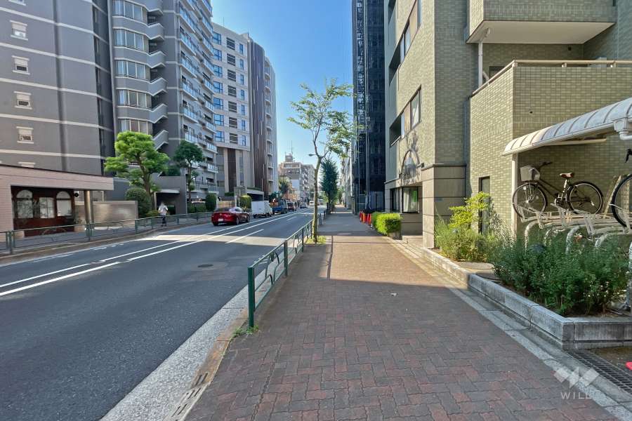 敷地東側の前面道路（都道121号三鷹通り）