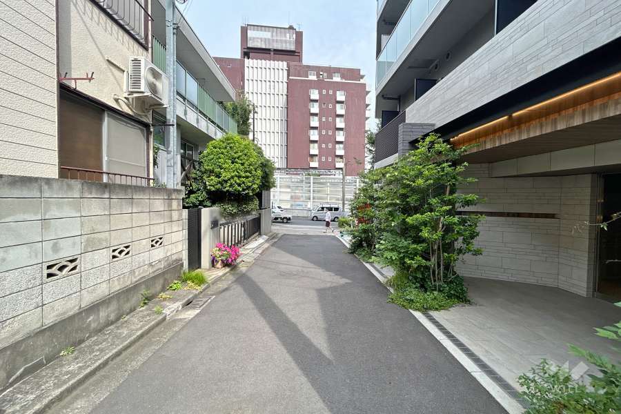 敷地北側の前面道路
