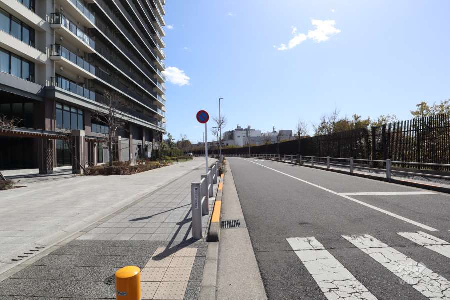 敷地西側前面道路（北側から）