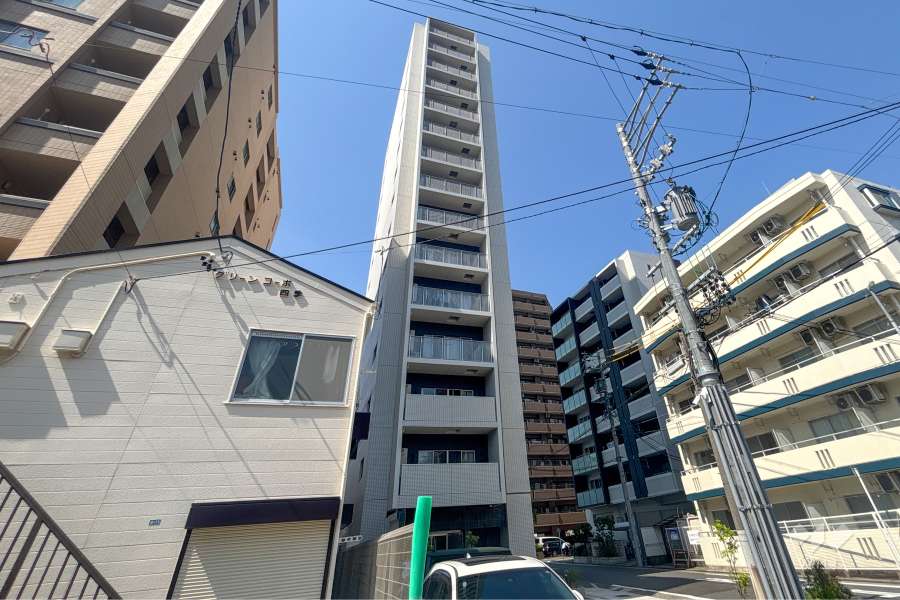 プレサンスロジェ泉高岳の外観(南西側から)