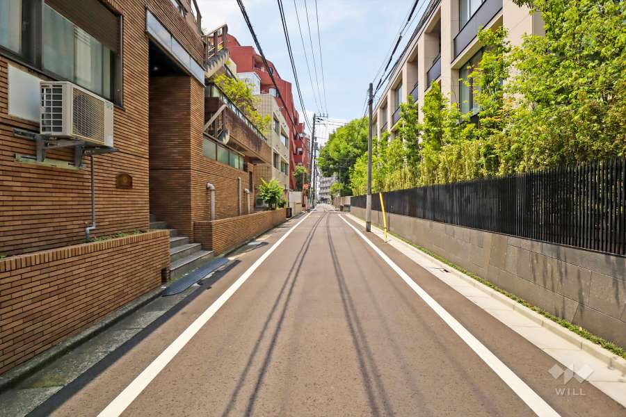 敷地南側の前面道路(東側から)