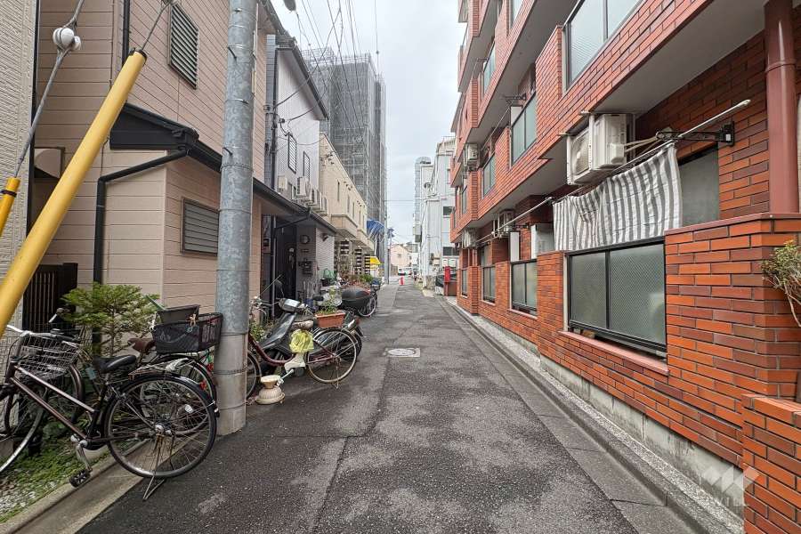 敷地南東側の前面道路　