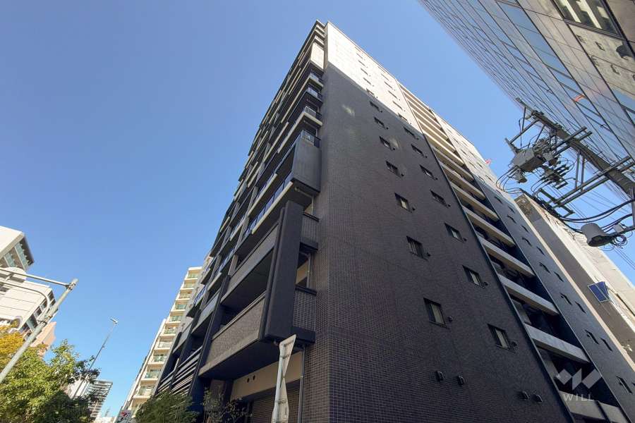 プレサンスロジェ上前津駅前THE RESIDENCEの外観(南東側から)