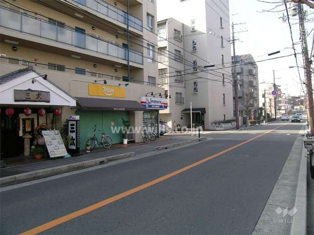 敷地北側の通り