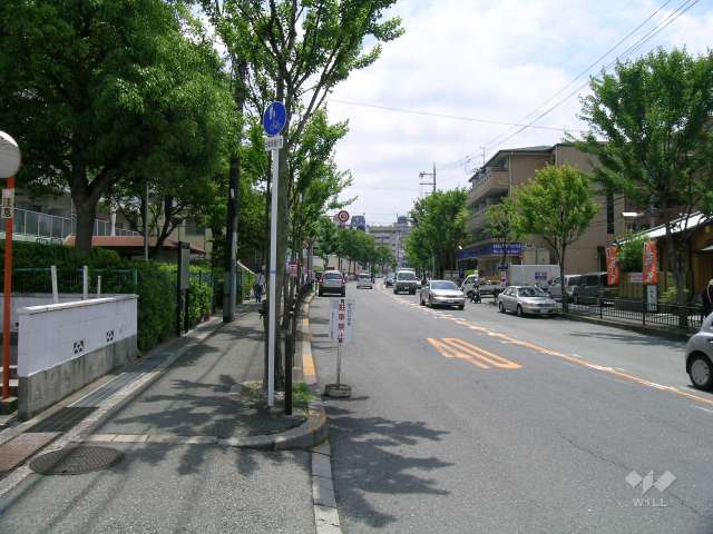 敷地の西側はロマンチック街道に面しています。