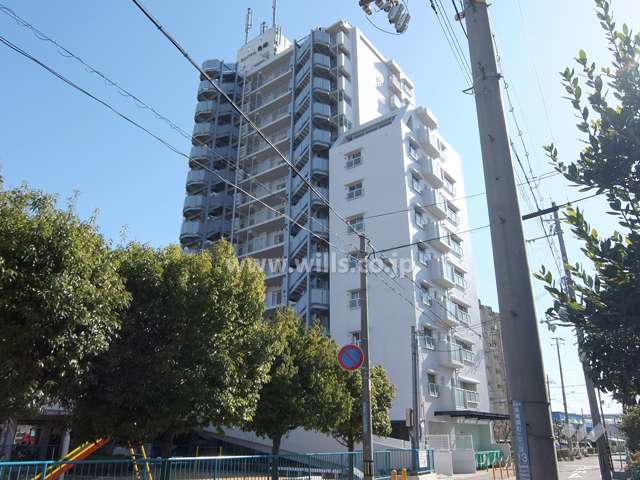 ユニハイム魚崎3号棟の外観（北西側から）