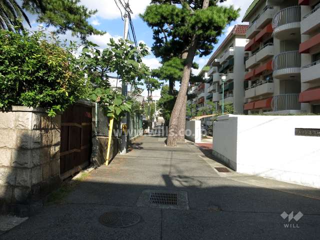 敷地北西側の前面道路