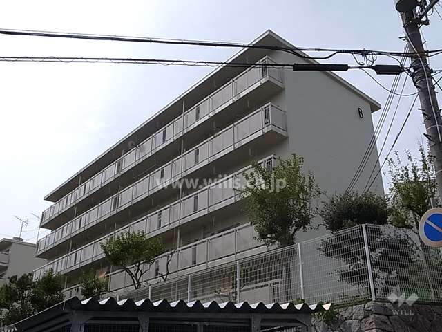 渦森コーポB棟の外観（南東側から）