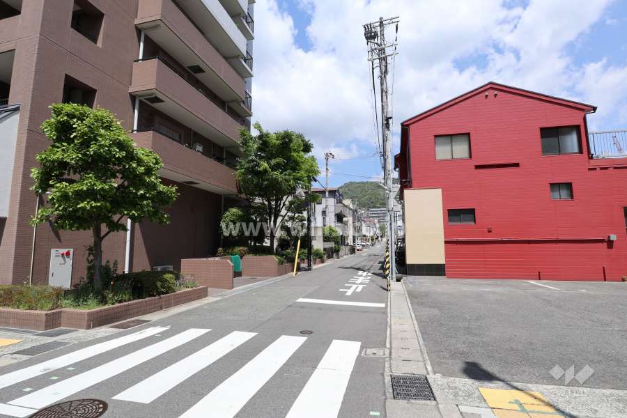 敷地東側の前面道路