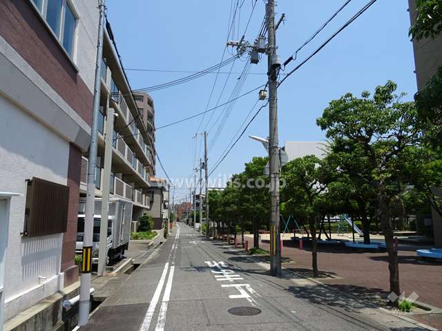 敷地北側の前面道路