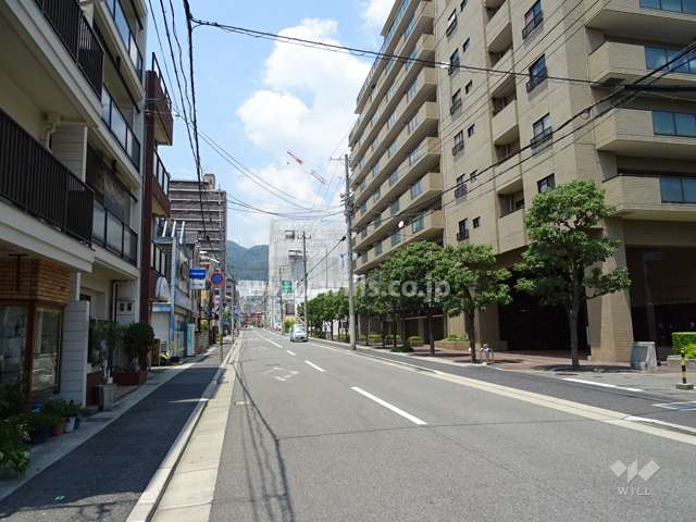 敷地西側の前面道路