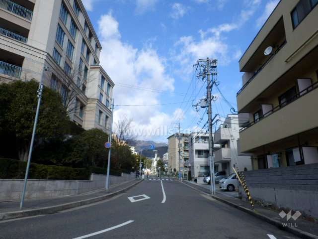 敷地東側の前面道路
