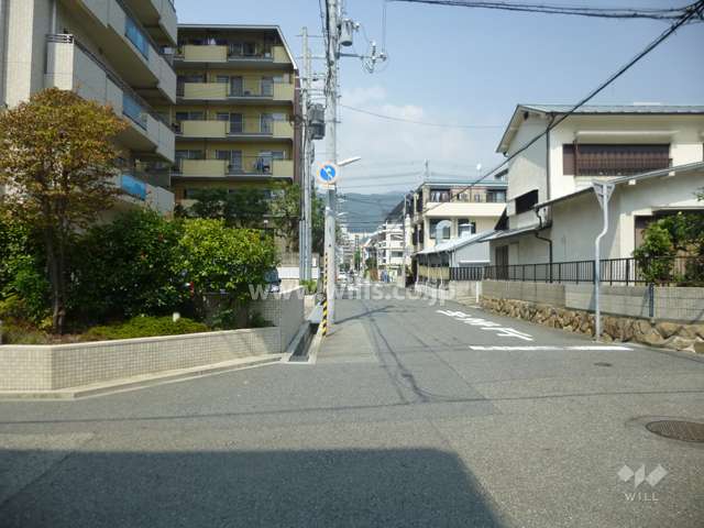 敷地東側の前面道路