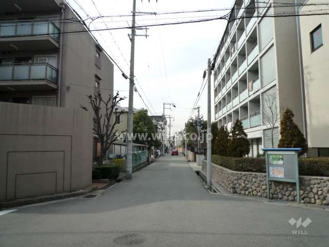 敷地北側の前面道路