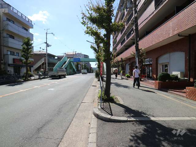 敷地南側の前面道路（東側から）