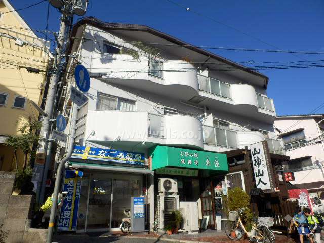 サン本山の外観（南西側から）