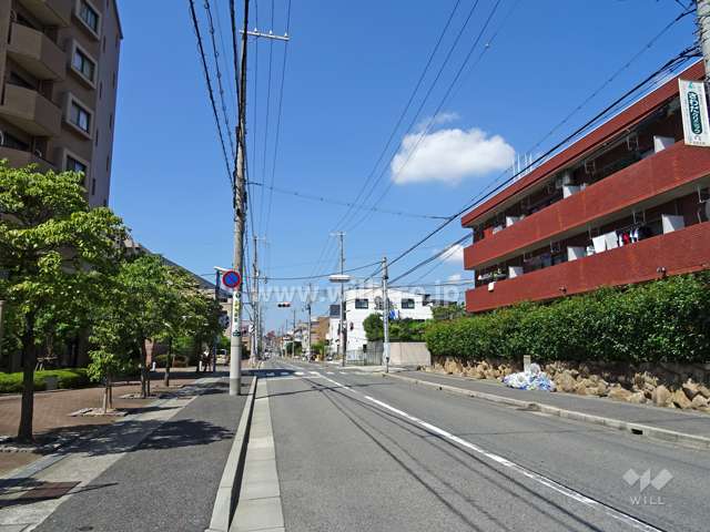 敷地北側の前面道路