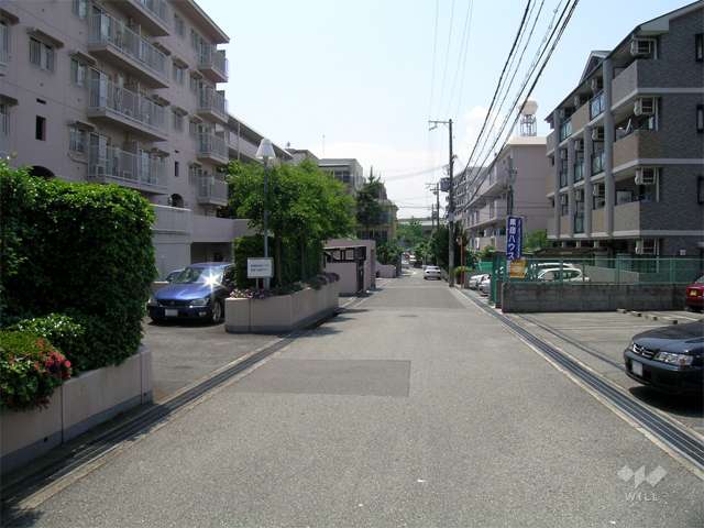 敷地北側の前面道路