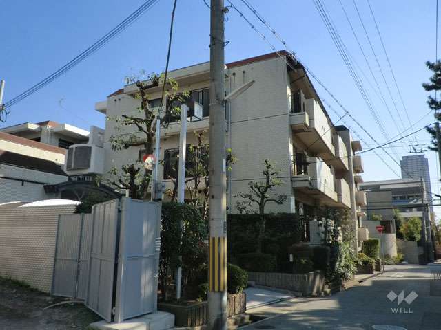 ハイコート御影の外観（北西側から）