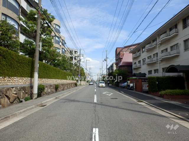 敷地北側の前面道路