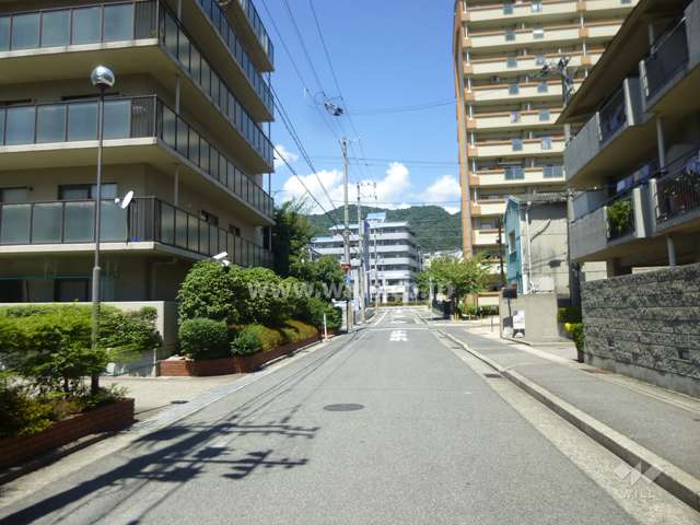 敷地東側の前面道路