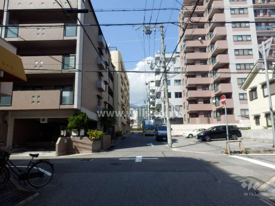 敷地東側の前面道路