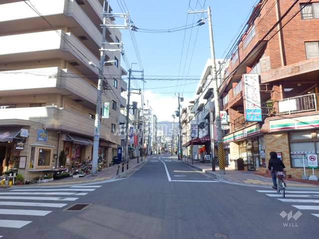 敷地東側の前面道路