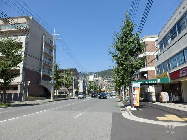 敷地東側の前面道路