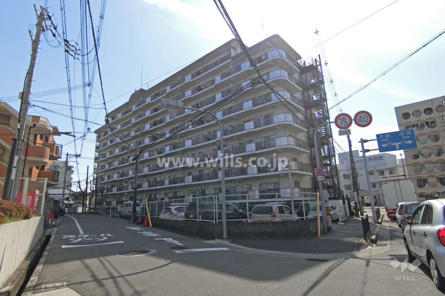 豊中曽根グランドコーポの外観（北東側から）