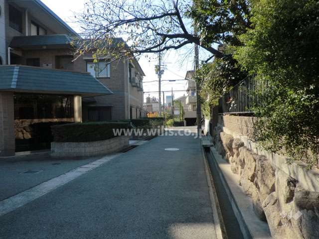 敷地北側の前面道路